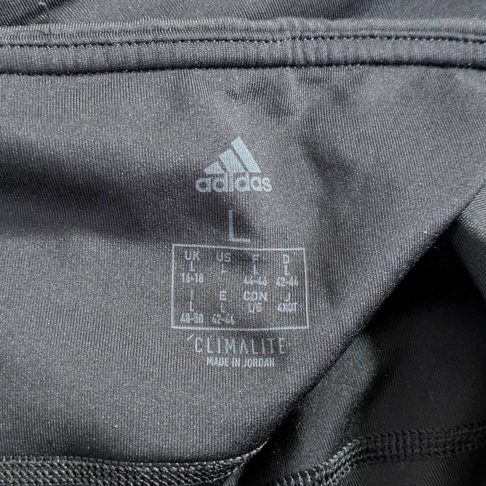 Adidas Climalite Three Stripe Athletic Pants - Black & White - Size Large Womens - Picture 9 of 9